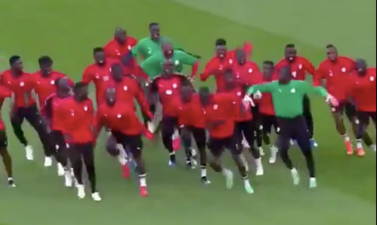 Senegal have the greatest and happiest warm-up routine that you’ll ever see