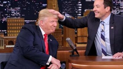 Donald Trump tells Jimmy Fallon to “be a man”