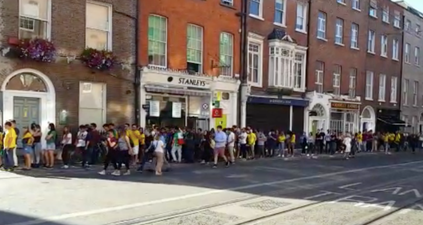 The size of the queue to watch the World Cup in Dicey’s is ridiculous