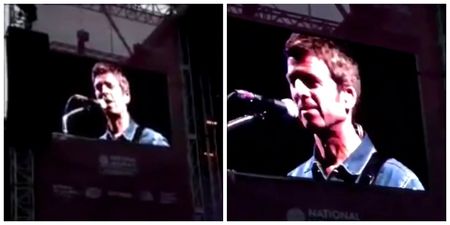 WATCH: “It so f**king isn’t” – Noel Gallagher reacts on-stage to crowd singing ‘Football’s Coming Home’
