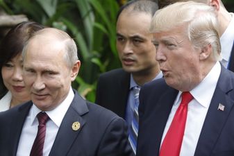 President Trump claims relationship with Russia “has NEVER been worse” as he meets with Putin