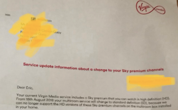 Virgin Media release statement after plenty of Irish customers receive a very peculiar letter