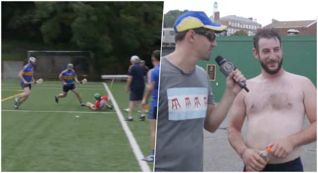 Americans play hurling
