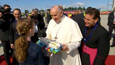 Pope Francis has arrived in Ireland