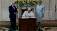 This is what Pope Francis wrote in the visitors’ book in Áras an Uachtarain