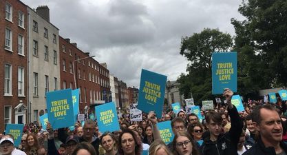 Thousands gather for Stand4Truth demonstration in Dublin during Phoenix Park mass