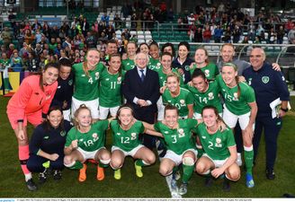 Michael D. Higgins celebrating with the Ireland women’s team after 4-0 win will warm the cockles of your heart