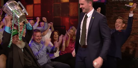 This 98-year-old Limerick fan getting to lift the Liam MacCarthy cup was absolutely brilliant on the Late Late