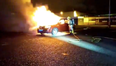 WATCH: Firefighters tackle car fire in Ballymun
