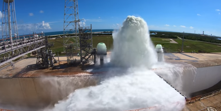 WATCH: NASA release 450,000 gallons of water in one minute