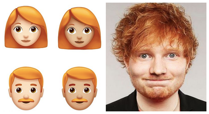 The ginger emojis are finally here for iPhone users