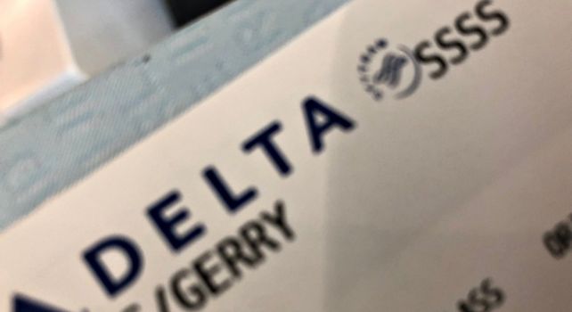 Gerry Adams boarding pass