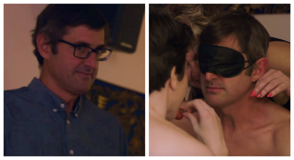 Louis Theroux was also laughing at the very awkward and sensual eating party on his new documentary