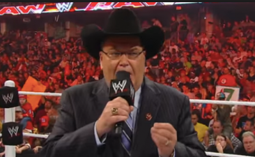 Legendary WWE commentator Jim Ross suffered a very nasty facial injury after going over some concrete