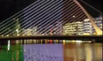 WATCH: The Samuel Beckett Bridge is lit up to mark Ireland hosting the Euro 2020 draw