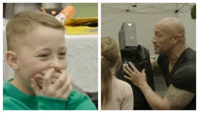 WATCH: Make-A-Wish foundation makes 9-year-old Kildare boy’s dream of meeting The Rock come true