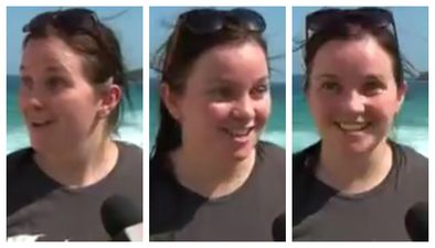 WATCH: Irish lady in Australia has most Irish reaction to the news that a great white shark is near the beach