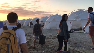 Thousands left stranded at festival being compared to Fyre Festival