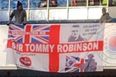 PIC: Outrage sparked after ‘Sir Tommy Robinson’ banner unfurled by Rangers fans
