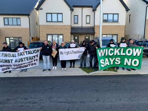 Protest group shares photos and videos from outside Simon Harris’ home