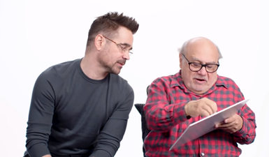 WATCH: Colin Farrell and Danny DeVito play the bodhrán and talk Irish accents