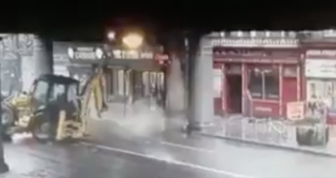 Truck bridge crash Dublin