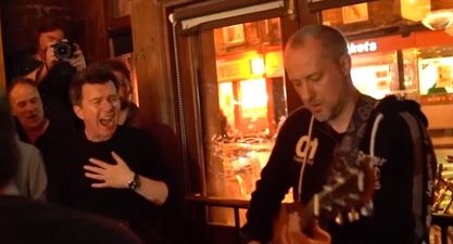 WATCH: Rick Astley treats crowd to a medley in Dublin pub