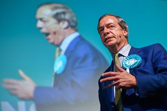 WATCH: Nigel Farage has been hit by a milkshake in Newcastle