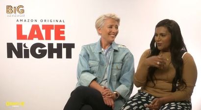 Emma Thompson and Mindy Kaling chat Late Night, being a GIF, and loving Emilia Clarke