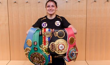 Eddie Hearn heaps praise on Katie Taylor, calling her “the role model”