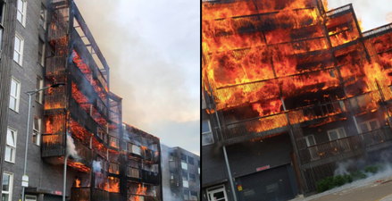 A hundred firefighters battle vicious fire at block of flats in London