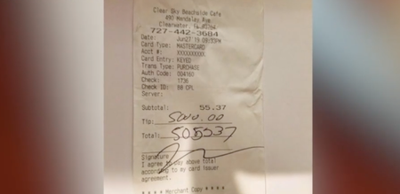 Woman charged after leaving $5,000 tip on boyfriend’s credit card after they had an argument