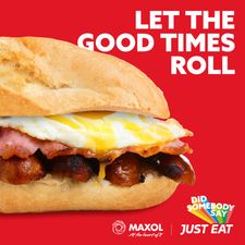 Just Eat are now delivering breakfast rolls
