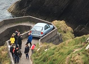 PIC: Learner driver gets stuck on “sheep highway” in Kerry