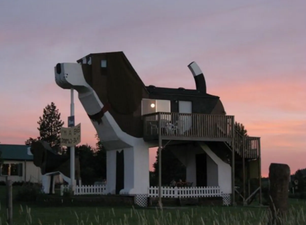 You can now spend the night in a house shaped like a beagle