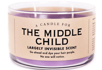 There’s a middle child candle with a “largely invisible” scent