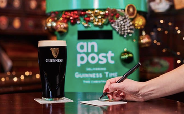 Guinness are turning beermats into postcards for the Christmas season
