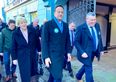 Leo Varadkar hurries away from questions about “corporations and parasite landlords” on campaign trail