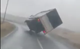 Lorry overturns in high winds from Storm Jorge in Galway