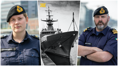 “Your Navy has your back” – aboard the LÉ James Joyce Covid-19 testing centre