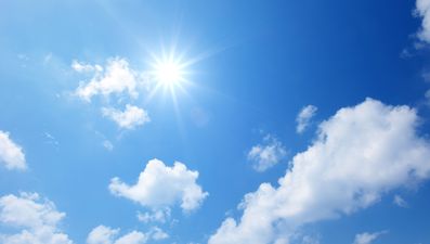 Temperatures to reach 23 degrees today, but with a risk of thunder and spot flooding