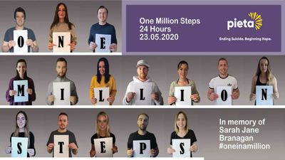 One million steps in 24 hours, for Pieta House and for Sarah