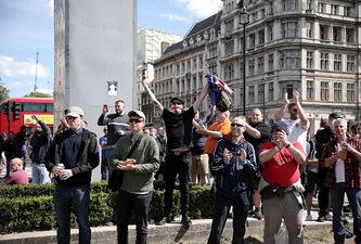 Far-right demonstrators clash with police in London over Churchill statue