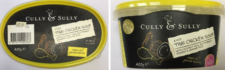 FSAI issue recall of Cully & Sully soup due to presence of packaging