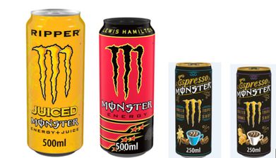 Four types of Monster Energy drink recalled by FSAI
