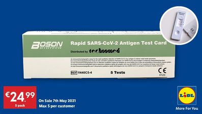Lidl to sell Covid-19 antigen tests for €24.99 per pack