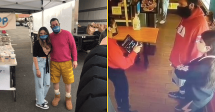 Adam Sandler reunites with IHOP hostess who turned him away