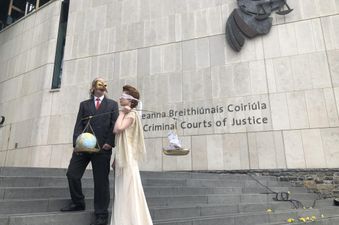 Extinction Rebellion stages theatrical protest as activist appears before Criminal Courts