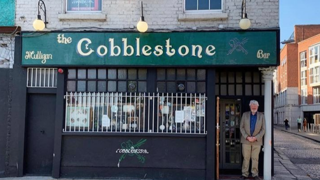 Protest Dublin Merchant's Arch Cobblestone Pub