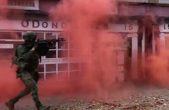 Video shows Taiwanese army practicing urban warfare in front of mock Dublin pub